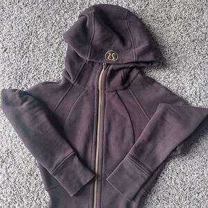 lululemon athletica Brown Full-Zip Hooded Sweatshirt